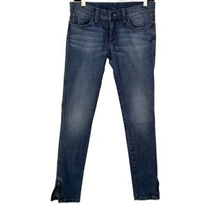 Ksubi‎ Womens Size 27 Blue Skinny Jeans Zip Ankle Detail Stitched Pockets Emb +